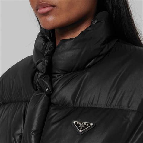 prada blazer women's|black prada puffer jacket cropped.